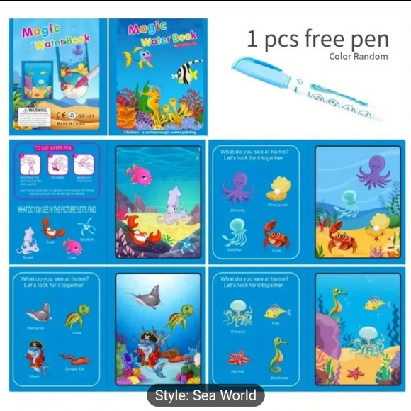 Reusable Magic Water Books for Kids to Paint - Picture 3 of 10